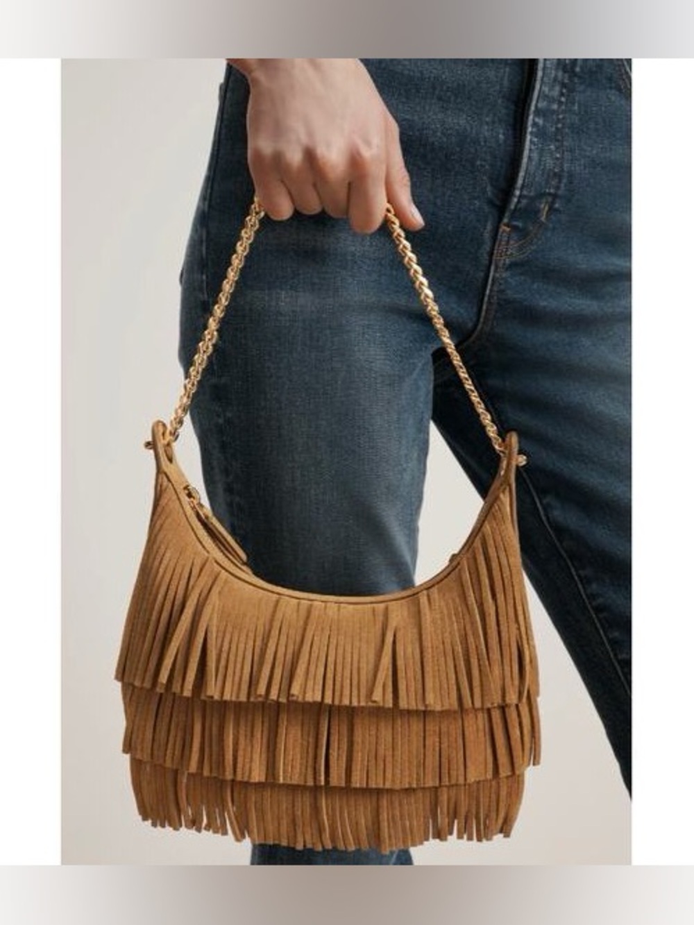 Veronica Beard Fringe Fortune Shoulder Bag